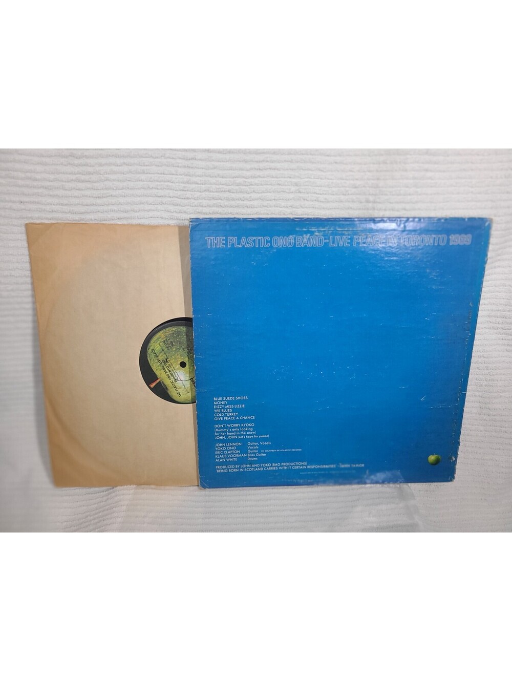 The Plastic Ono Band Live Peace In Toronto 1969 SW 3362 Vinyl LP Record Album Vg